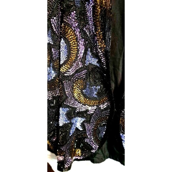 Vintage Womens Niteline Heavily Sequins Hundreds Jacket Size Large - Picture 4 of 7
